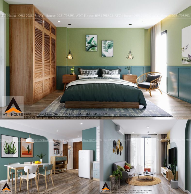 Kinh nghiệm thiết kế căn hộ chung cư 70m2 2 phòng ngủ - Home&Home