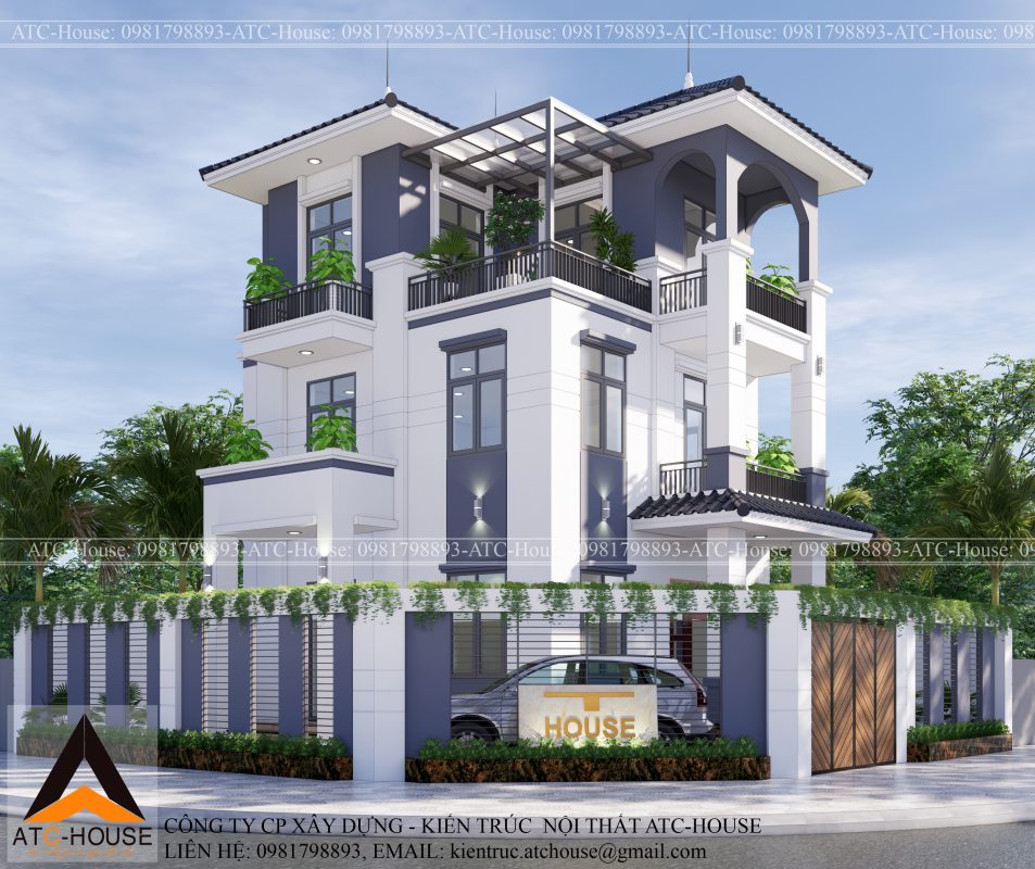 Biệt thự cổ điển 3 tầng mái thái | Phan Kiến Phát Co.,Ltd