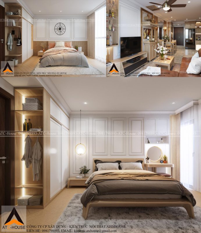 Tuyệt đẹp với thiết kế nội thất căn hộ 2 phòng ngủ 55m2 Vinhomes Smart City